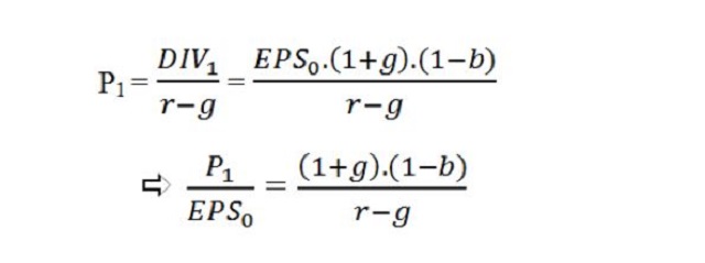 Công thức tính tính giá trị cổ phiếu thông qua phương pháp P/E