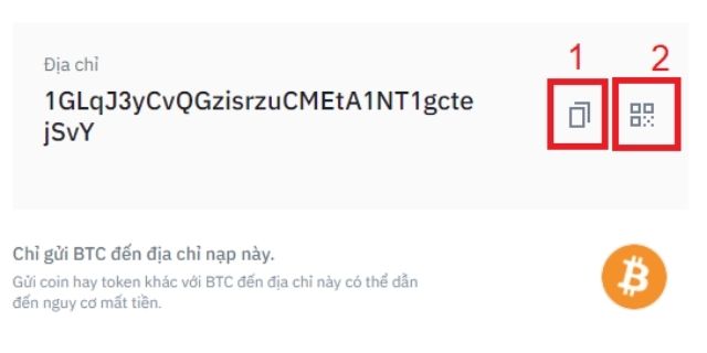 Copy địa chỉ hoặc quét mã QR