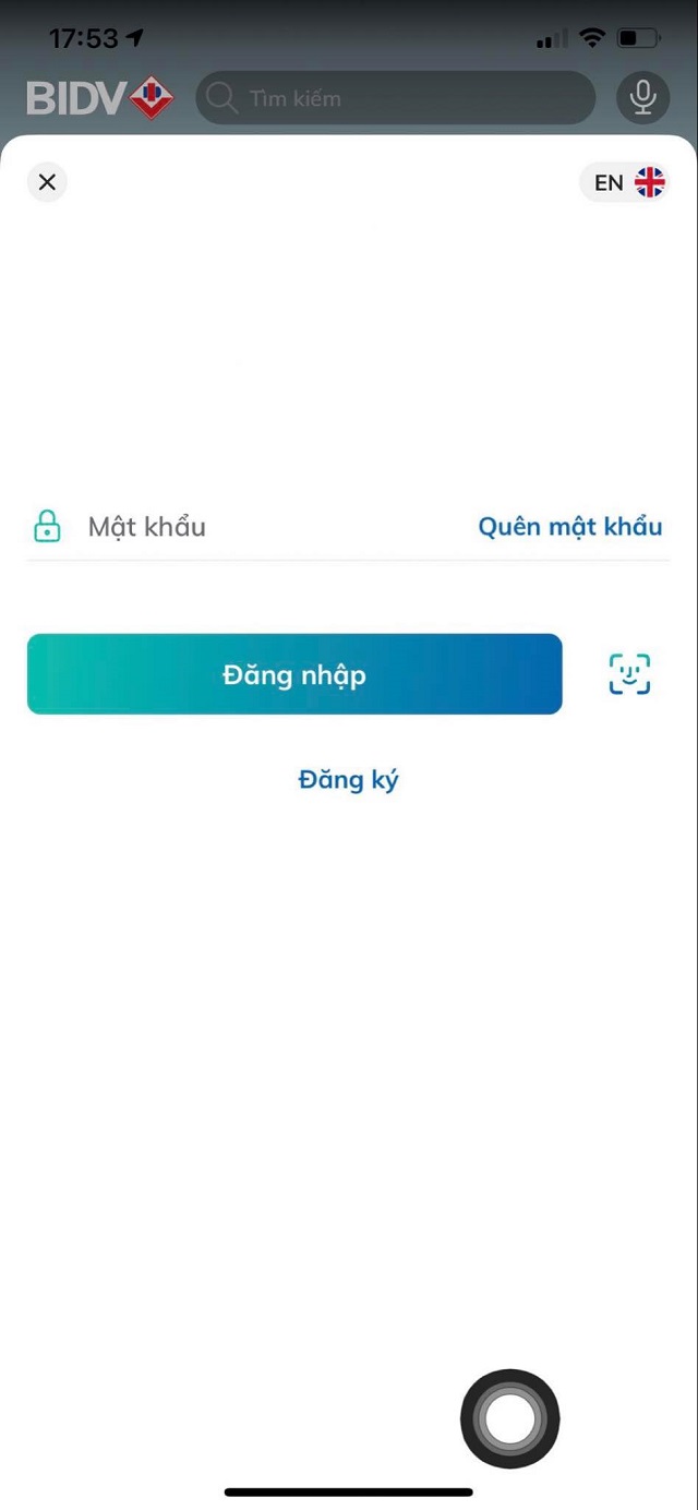 Đăng nhập vào tài khoản SmartBanking