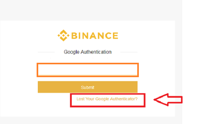 Đăng nhập vào tài khoản và chọn vào dòng "Lost Your Google Authenticator?"