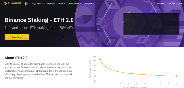 Đặt cược ETH 2 tại Binance