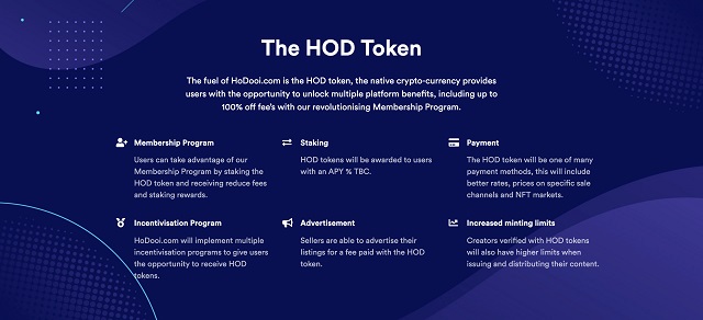 HOD Token có nhiều tính năng khác nhau