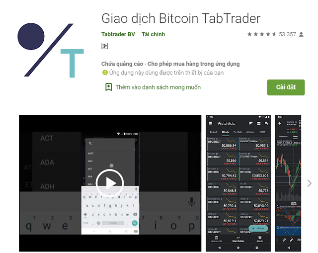 Hướng dẫn tải ứng dụng TabTrader trên PlayStore đơn giản và nhanh chóng