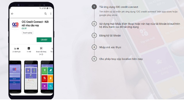 Kiểm tra CIC qua app điện thoại