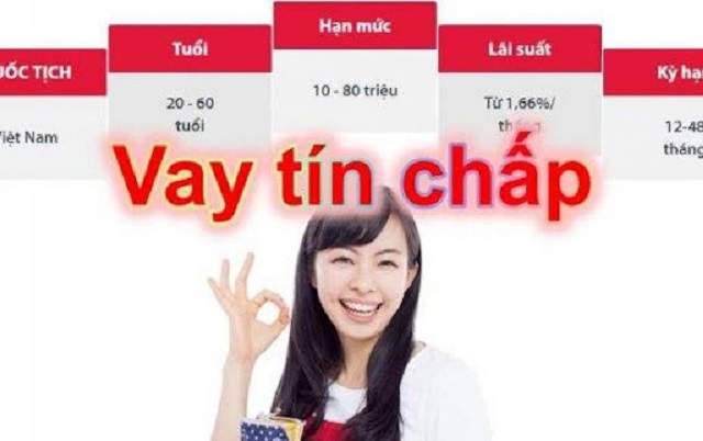 Lãi suất đối với các gói vay tín chấp hiện dao động từ 16 đến 25% / năm