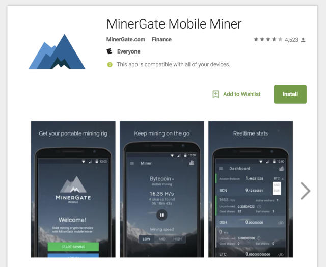 MinerGate có ví điện tử, hỗ trợ người chơi lưu trữ các đồng tiền ảo đã được tạo ra