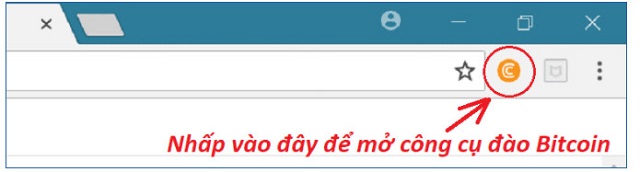 Mở công cụ hỗ trợ đào Bitcoin bên phía góc phải