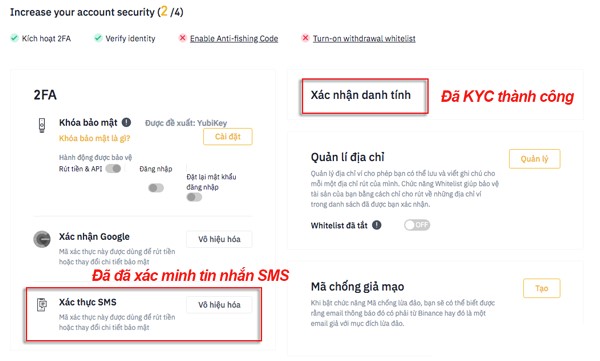 Người dùng cần có tài khoản đã KYC thành công và xác minh SMS