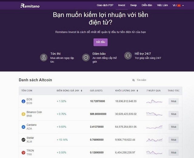 Remitano là sàn giao dịch có giao diện đơn giản, dễ sử dụng và thân thiện với người dùng