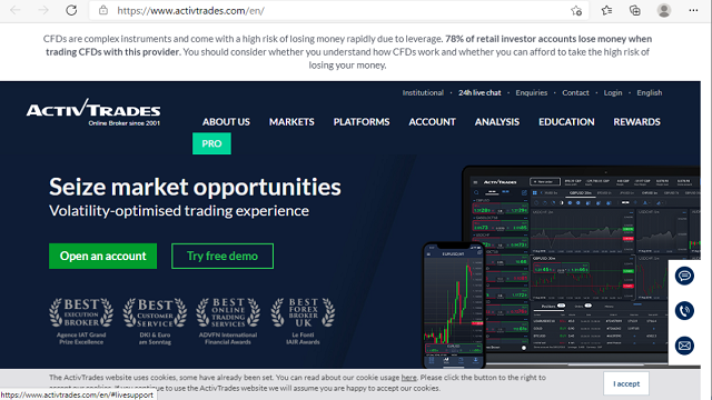 Sàn Activtrades trong nhiều năm liên tiếp luôn được bình chọn vào phần môi giới ngoại hối tốt nhất